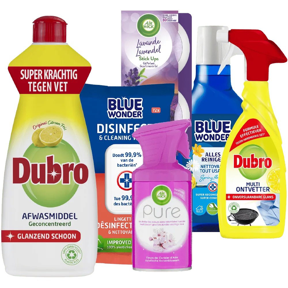 Alle Airwick, Dubro en Blue Wonder