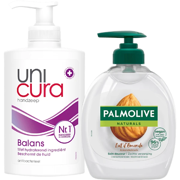 Unicura en Palmolive Handzeep