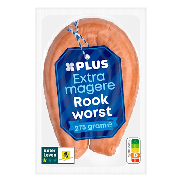 PLUS Extra magere rookworst BLK 1 ster