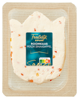 Verse roomkaas perzik sinaasappel tulp