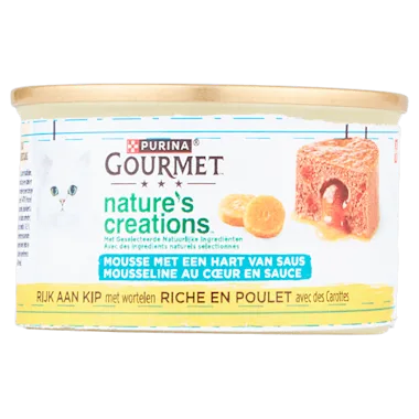 GOURMET Nature's Creations Natvoer voor volwassen katten, rijk aan tonijn, gegarneerd met tomaten en rijst, 24 blikjes à 85 g GOURMET Nature's Creations Natvoer voor volwassen katten, rijk aan tonijn, gegarneerd met tomaten en rijst, 24 blikjes à 85 g