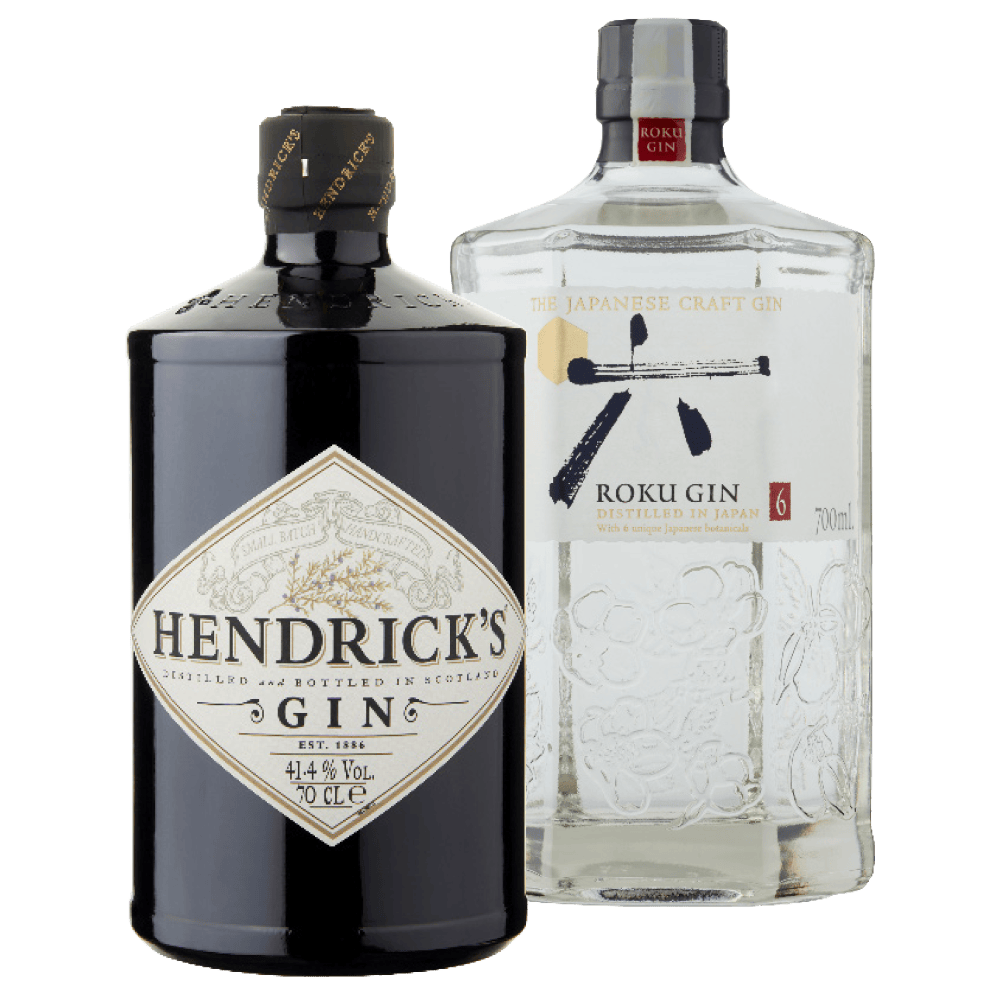Roku, Bobby's Schiedam en Hendricks Gin
