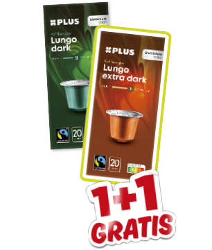 Aanbieding van PLUS Koffiecups.