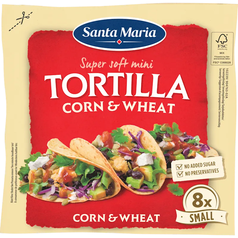 Santa Maria Tortilla Corn & Wheat Small
