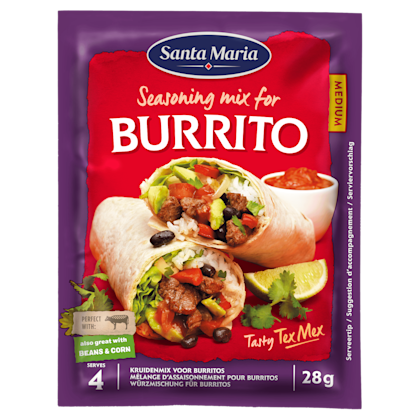 Santa Maria Burrito kruidenmix zakje 30 gram