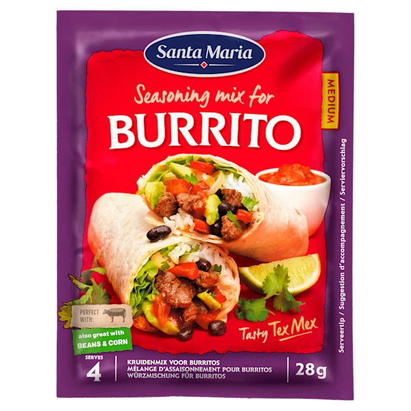 Santa maria Burrito kruidenmix zakje 30 gram