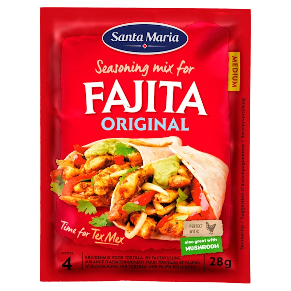 Santa maria Fajita kruidenmix zakje 28 gram