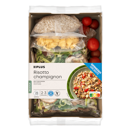 Gesneden verspakket risotto champignon - PLUS