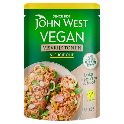 Vegan visvrije tonijn vleugje olie
