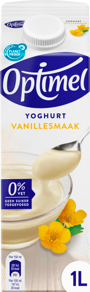 Optimel Yoghurt vanille 0% vet Per Pak 1000 ml