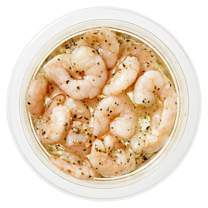 Garnalen in citroenmarinade