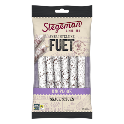 Ambachtelijke Fuet Sticks Knoflook