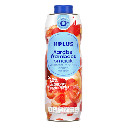 Siroop aardbei framboos 0% suiker