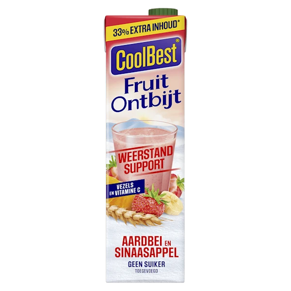 Coolbest Fruitontbijt Sinaasappel-Aardbei