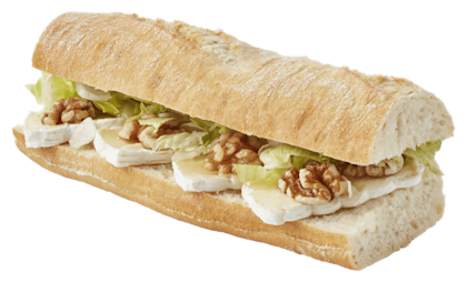 Witte baguette brie
