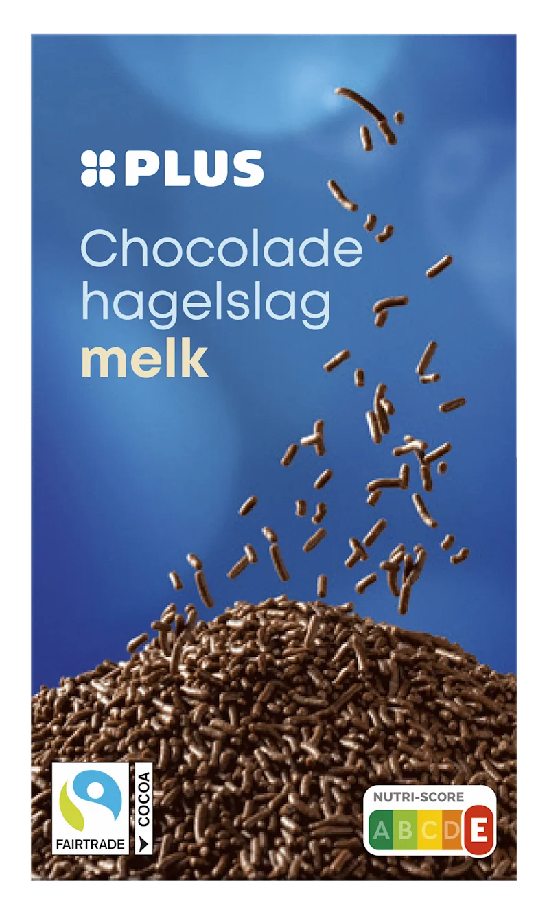 PLUS Chocoladehagelslag melk Fairtrade