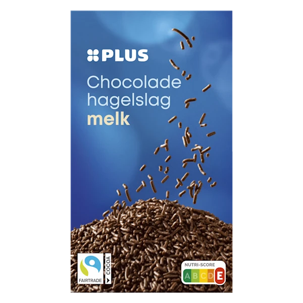 PLUS Chocoladehagelslag melk Fairtrade