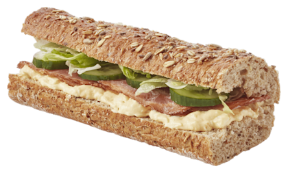 Meergranen baguette eiersalade met bac