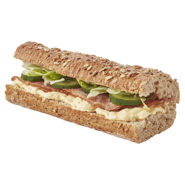 PLUS Meergranen baguette eiersalade met bac