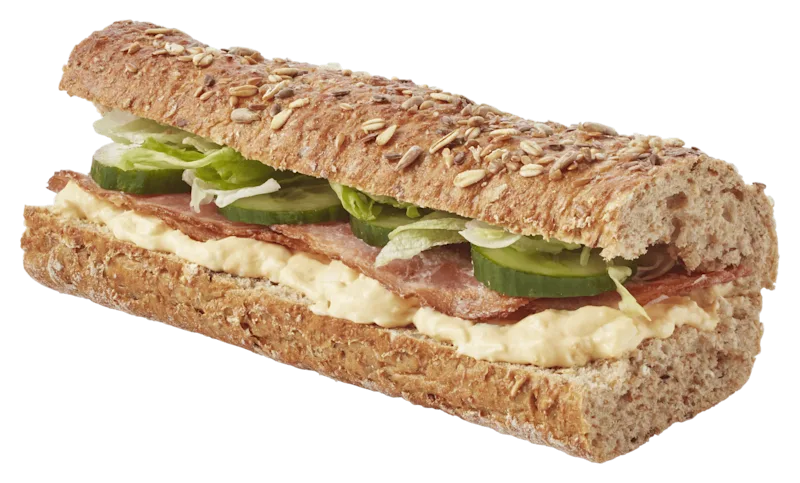 PLUS Meergranen baguette eiersalade met bac