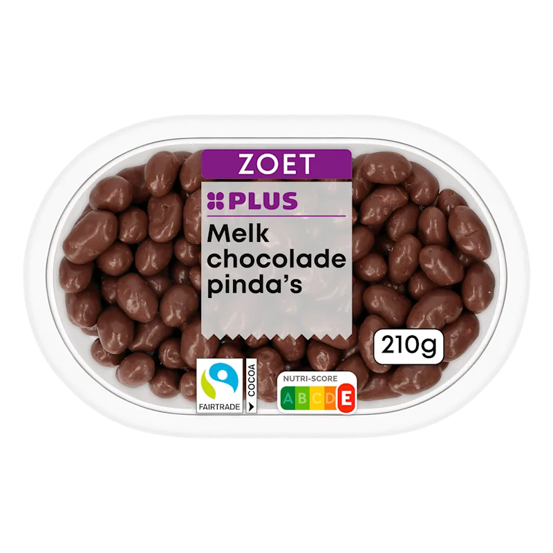 PLUS Melkchocolade pinda's Fairtrade