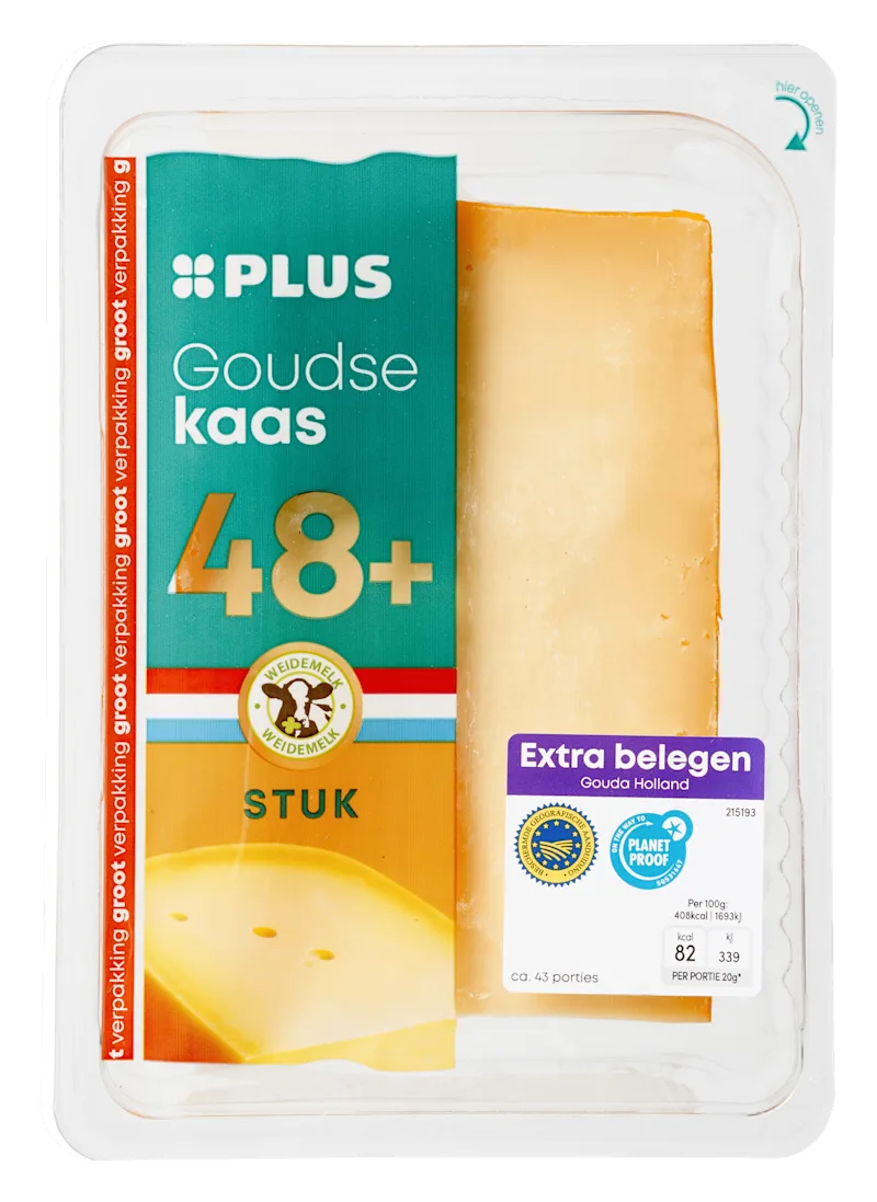 PLUS Goudse extra belegen 48+ stuk