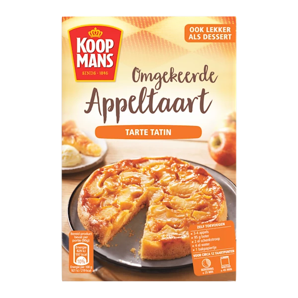 Koopmans Omgekeerde appeltaart bakmix