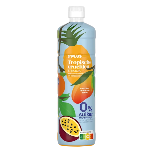 PLUS Limonadesiroop tropical zero