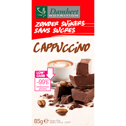 Chocoladereep cappu. zonder suikers