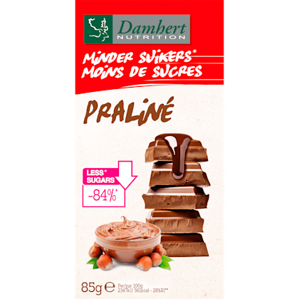 Chocoladereep praliné minder suikers