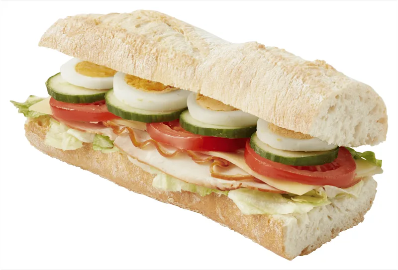 Uit de keuken van Witte baguette gezond ham kaas