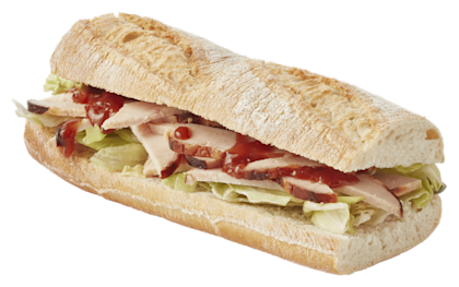 Witte baguette kip bbq