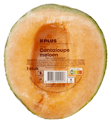 Halve cantaloupe meloen