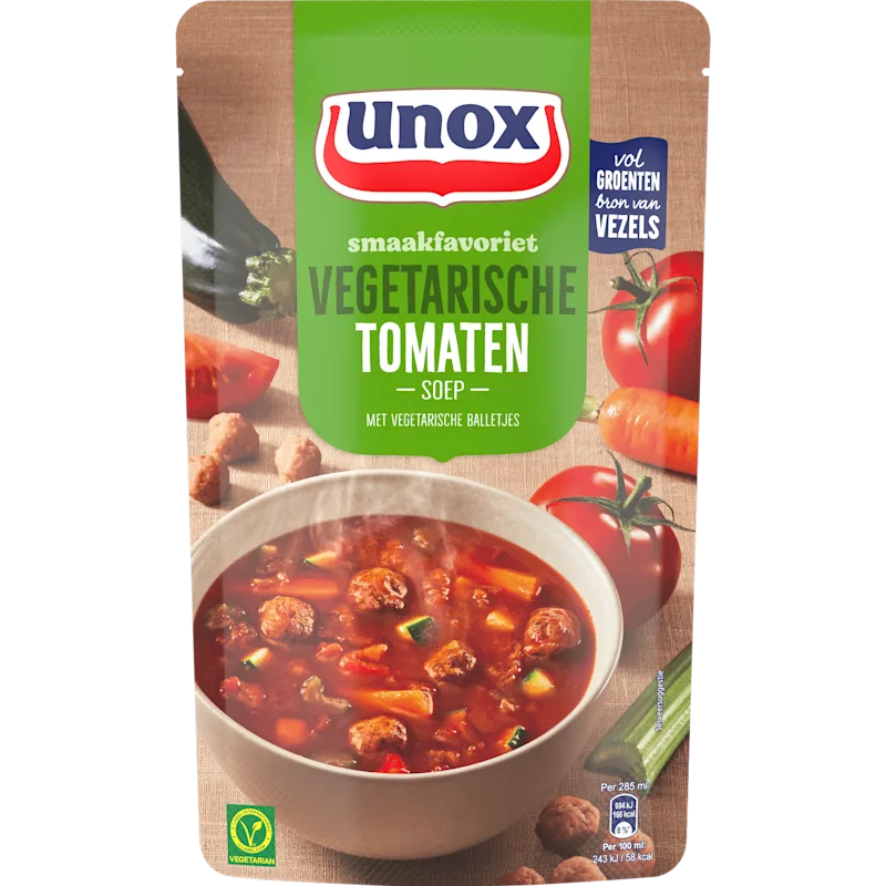 Unox Soep in zak tomaat veg. balletjes