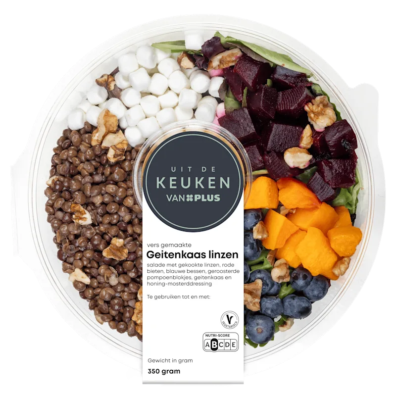 Uit de keuken van PLUS Geitenkaas linzen salade
