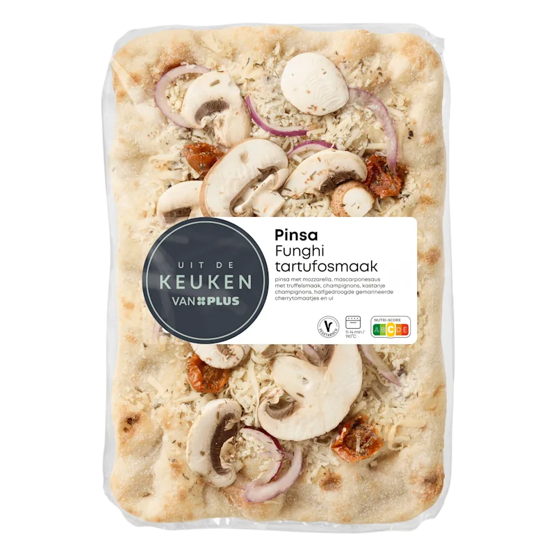 Uit de keuken van PLUS Pinsa Funghi tartufo