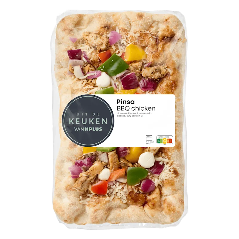 Uit de keuken van PLUS Pinsa BBQ chicken