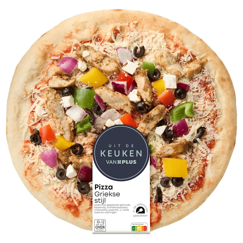 Uit de keuken van PLUS Pizza Griekse stijl