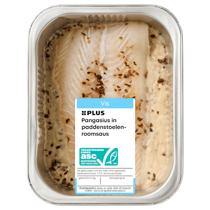 PLUS Ovenschotel Pangasius in Paddenstoelen