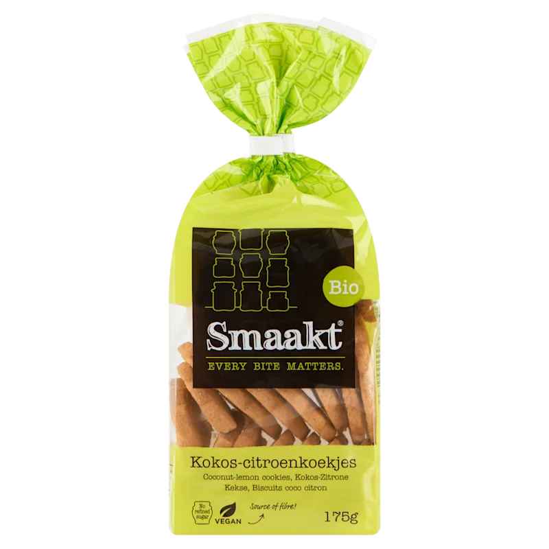 Smaakt Bio Kokos-Citroenkoekjes 175 g