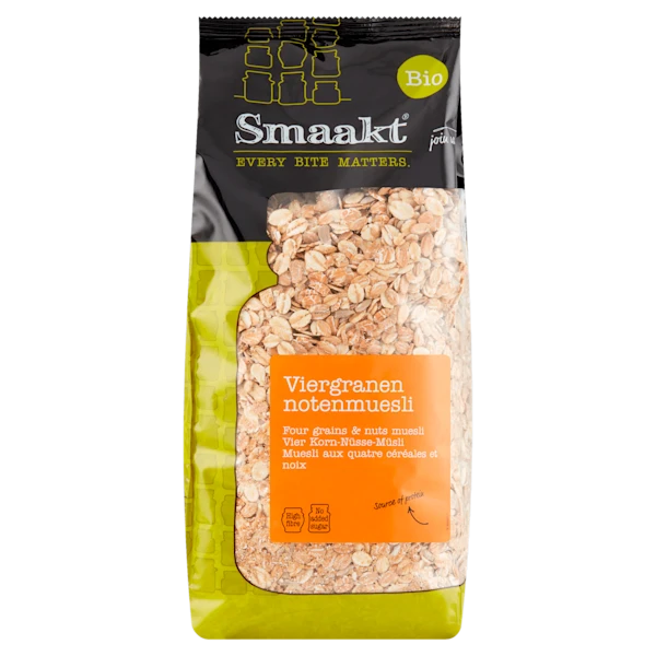 Smaakt Viergranen notenmuesli biologisch