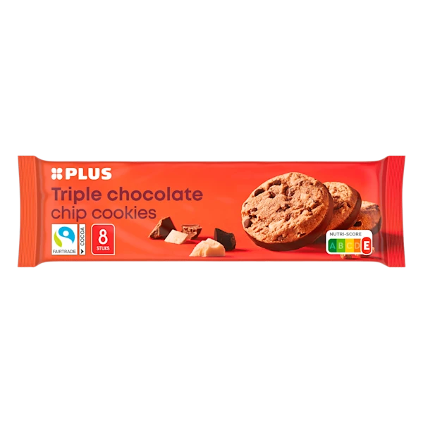 PLUS Triple chocolate chip cookies