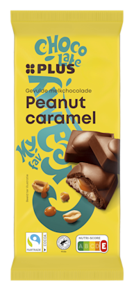 Gevulde chocoladereep pinda karamel