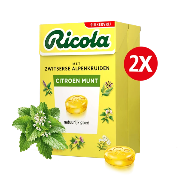 Ricola Citroen Munt keelpastilles suikervrij