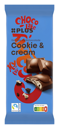 Gevulde chocoladereep cookie cream