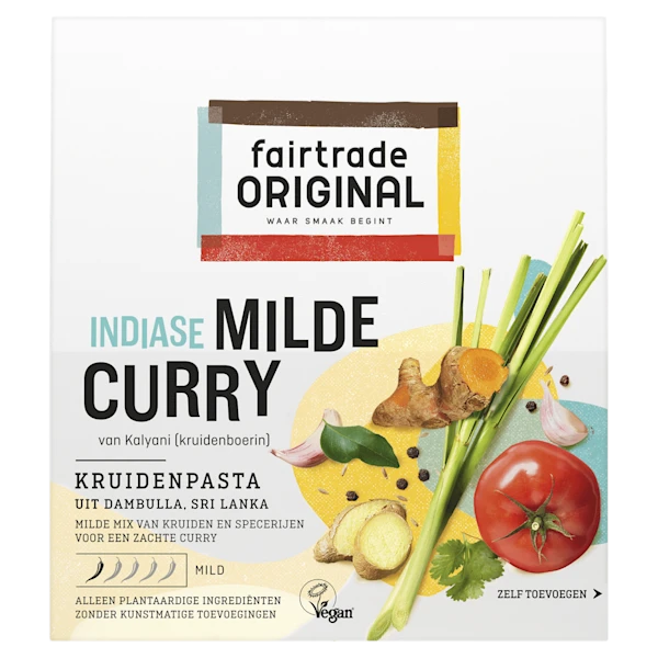 Fairtrade Original Milde Curry kruidenpasta 75g