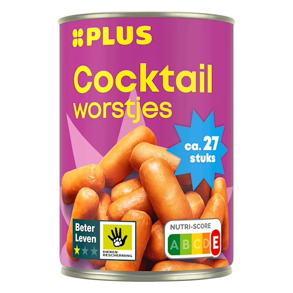 PLUS Cocktailworstjes ca. 27st