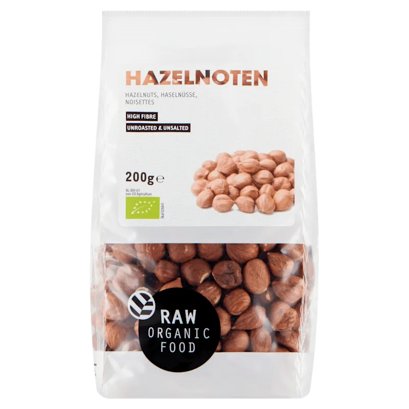 Raw Organic Food Hazelnoten biologisch