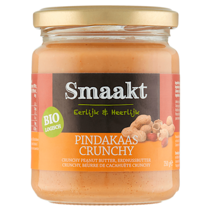 Pindakaas crunchy biologisch