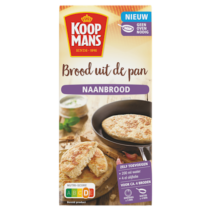 Koopmans Brood uit de pan naanbrood bakmix